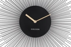 Horloge en métal Peony 45 cm (Noir)