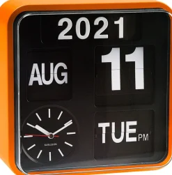 Horloge en plastique Mini Flip 24.5 cm (Orange)