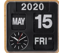 Horloge en plastique Mini Flip 24.5 cm (Bambou)