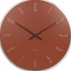 Horloge en verre Mirror numbers (Marron)