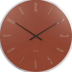 Horloge en verre Mirror numbers (Marron)