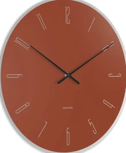 Horloge en verre Mirror numbers (Marron)