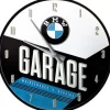 Horloge hublot en verre et métal Pub 31 cm (BMW Garage)
