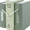 Horloge 3 livres Book (Vert)