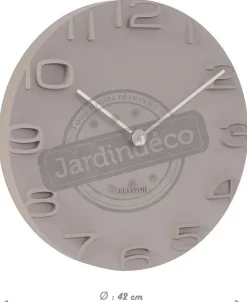 Horloge moderne avec aiguilles chromées On the Edge (Gris)