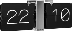 Horloge moderne bicolore Flip No Case (Noir et chrome)