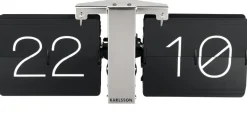Horloge moderne bicolore Flip No Case (Noir et chrome)