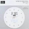Horloge moderne 30 cm Je suis... (Blanc)