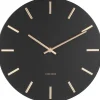 Horloge moderne métal Charm 30 cm (Noir)