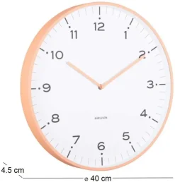 Horloge murale 40 cm Circus Rings (Orange)