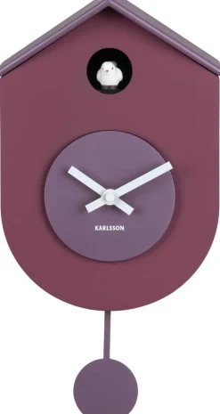 Horloge murale en ABS Grato Cuckoo (Mauve foncé et lavande)