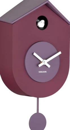 Horloge murale en ABS Grato Cuckoo (Mauve foncé et lavande)