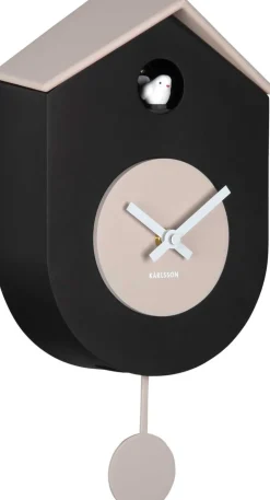 Horloge murale en ABS Grato Cuckoo (Noir et gris clair)