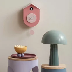 Horloge murale en ABS Grato Cuckoo (Rose)