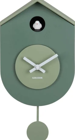 Horloge murale en ABS Grato Cuckoo (Vert jungle et vert jade)