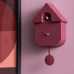 Horloge murale en ABS Modern Cuckoo Oro (Mauve)