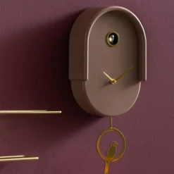 Horloge murale en ABS Tweet (Marron)
