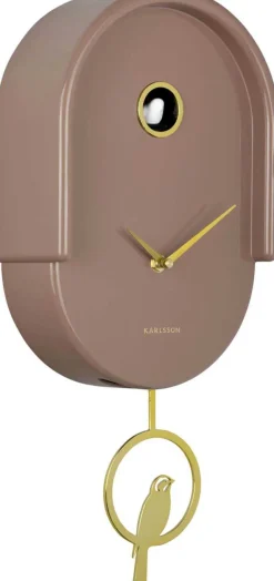 Horloge murale en ABS Tweet (Marron)
