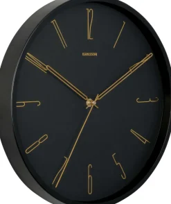 Horloge murale en métal Belle Numbers (Noir)