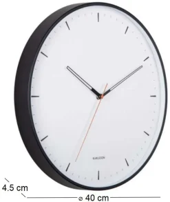 Horloge murale en métal Calm (Noir)