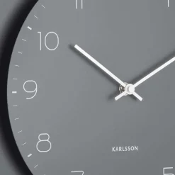 Horloge murale en métal Dual Disc (Gris foncé)