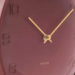 Horloge murale en métal Fuerte Dome (Rouge)
