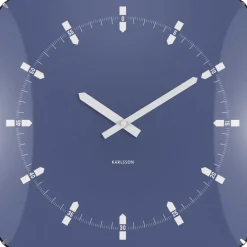 Horloge murale en métal Sucinto Dome Square (Bleu)