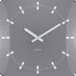Horloge murale en métal Sucinto Dome Square (Gris)
