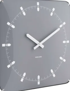 Horloge murale en métal Sucinto Dome Square (Gris)