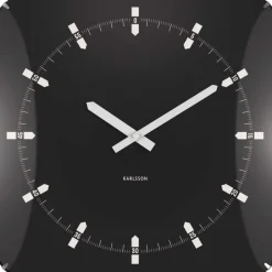 Horloge murale en métal Sucinto Dome Square (Noir)