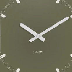 Horloge murale en métal Sucinto Dome Square (Vert)