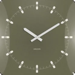 Horloge murale en métal Sucinto Dome Square (Vert)