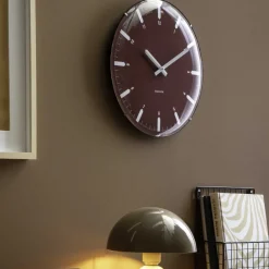 Horloge murale en polypropylène Realista Dome (Rouge)