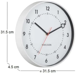 Horloge murale en résine Fresco (Blanc)