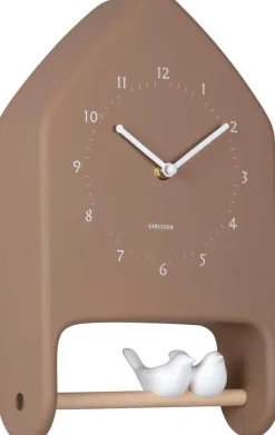 Horloge murale Love Birds (Marron)