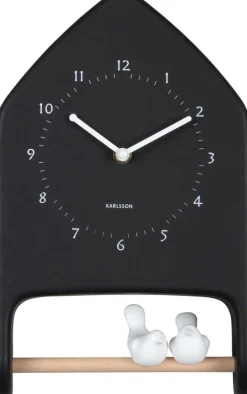 Horloge murale Love Birds (Noir)
