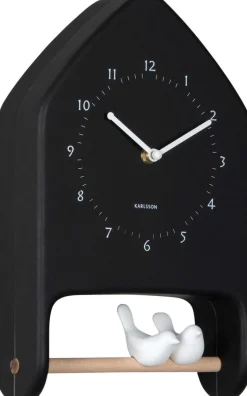 Horloge murale Love Birds (Noir)