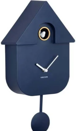 Horloge murale moderne Cuckoo (Bleu foncé)