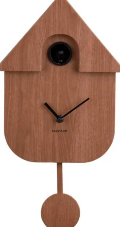 Horloge murale moderne Cuckoo (Bois foncé)