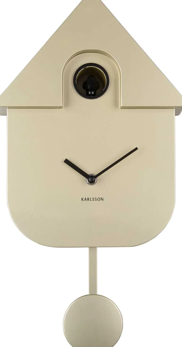 Horloge murale moderne Cuckoo (Or métallique)