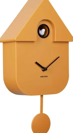 Horloge murale moderne Cuckoo (Ocre jaune)