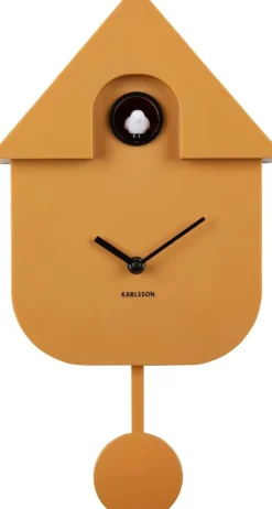 Horloge murale moderne Cuckoo (Ocre jaune)