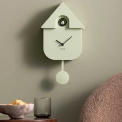 Horloge murale moderne Cuckoo (Vert clair)