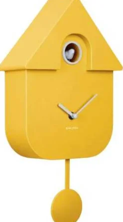 Horloge murale moderne Cuckoo (Jaune)