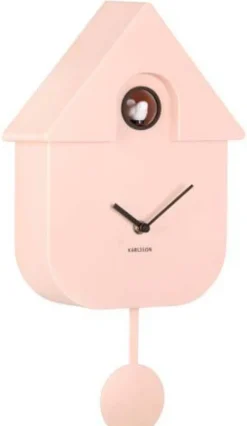 Horloge murale moderne Cuckoo (Rose pâle)