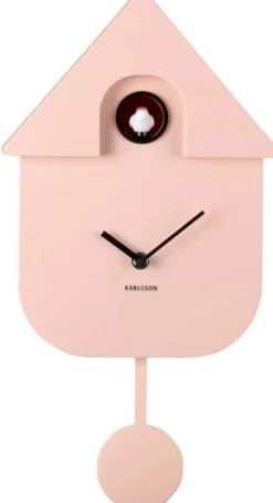 Horloge murale moderne Cuckoo (Rose pâle)