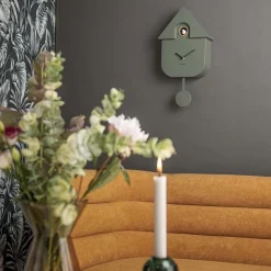 Horloge murale moderne Cuckoo (Vert)