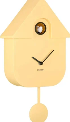 Horloge murale moderne Cuckoo (Jaune clair)