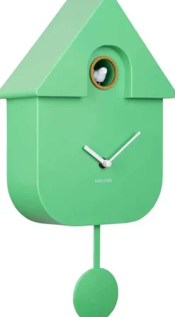 Horloge murale moderne Cuckoo (Vert vif)