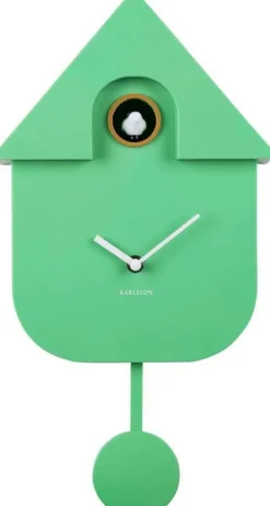 Horloge murale moderne Cuckoo (Vert vif)